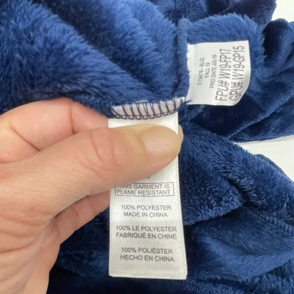 NWT Sovereign Athletic Size 4/5 Blue Fleece Robe